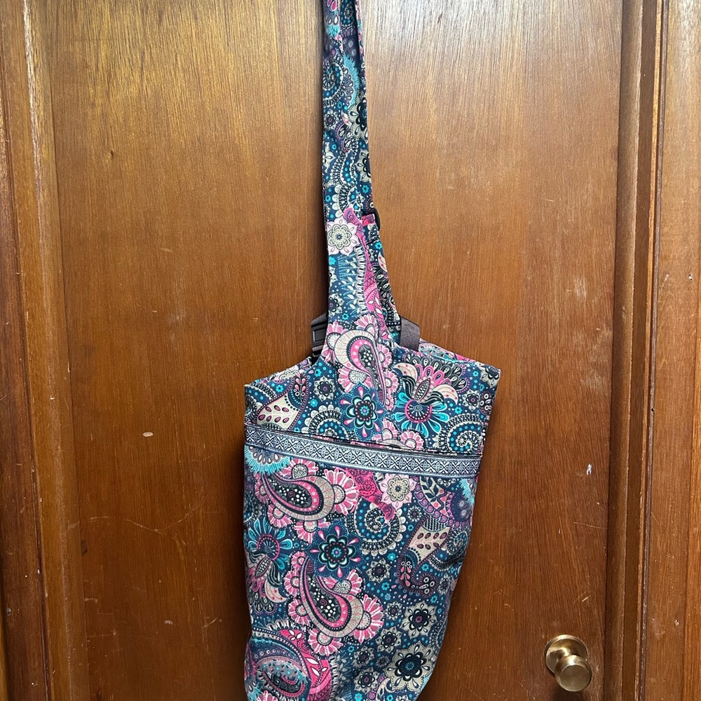 Paisley Print Crossbody Bag - Pink and Blue